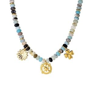 REAL Amazonite Stones 24 gold plating